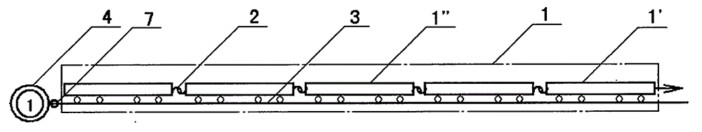 High-speed rail combing and separating combined transport connecting device