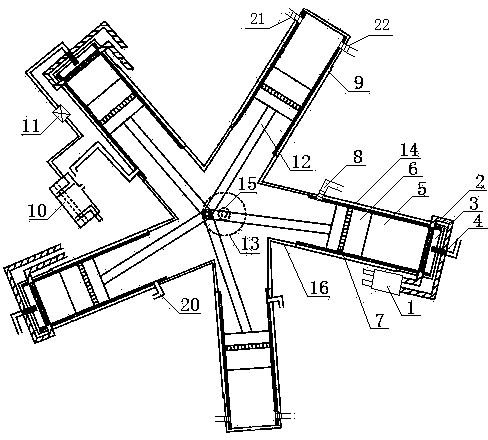 Star-type high-low pressure power device and work-doing method of star-type high-low pressure power device