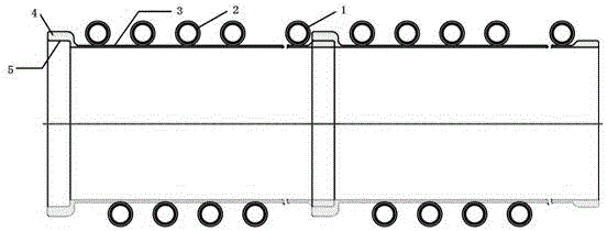 Cladding mould capable of enhancing combination degree of outer winding pipe of krah pipe and krah pipe structure