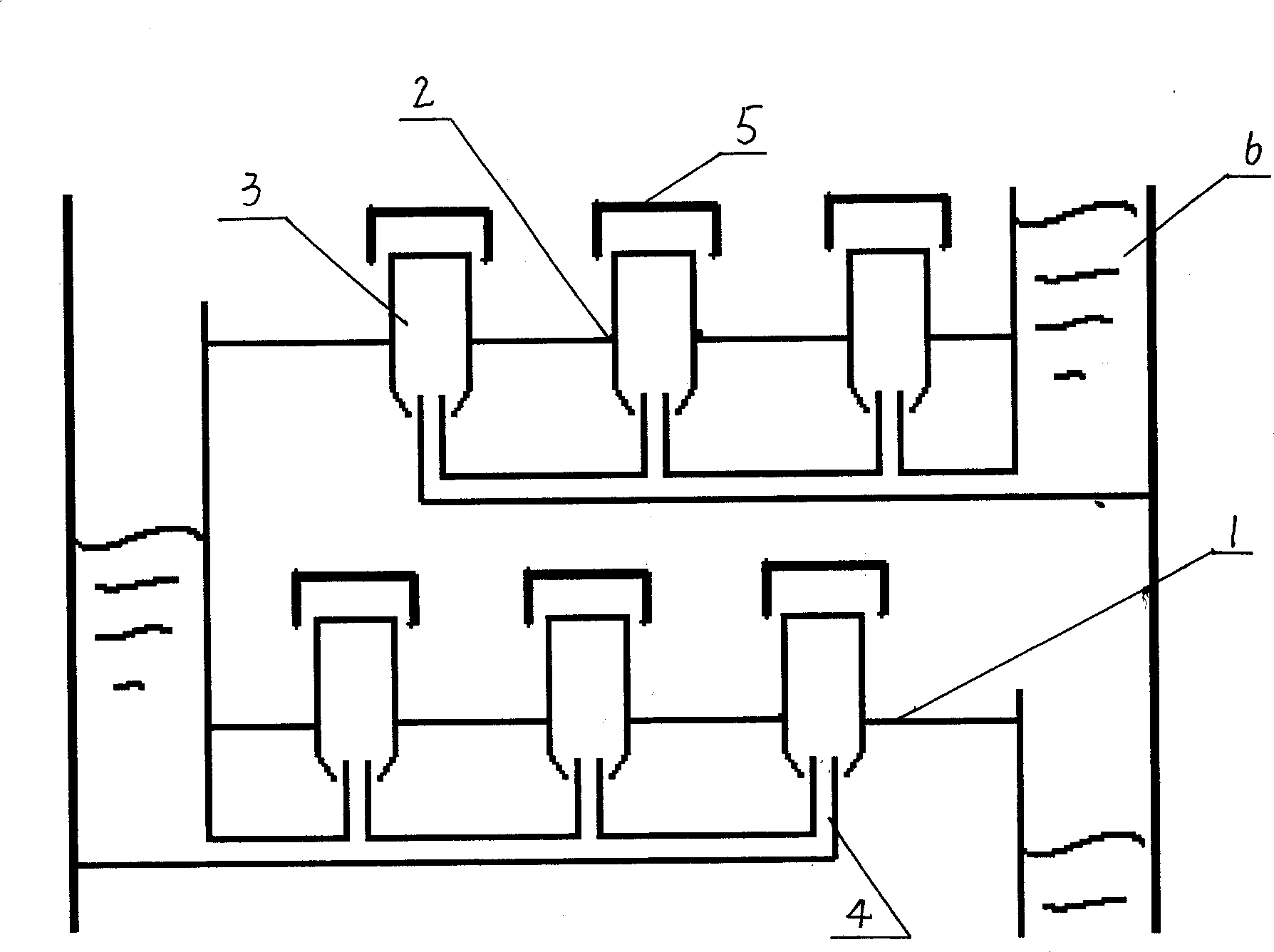 Efficient high-speed vapour-liquid mass transfer structure form