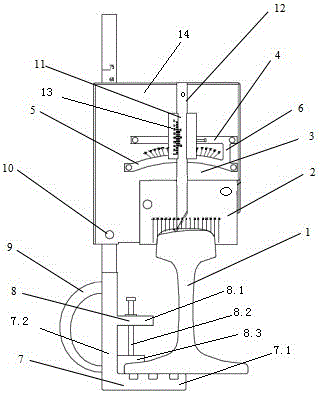 Rail head silhouette measuring instrument