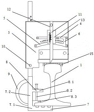 Rail head silhouette measuring instrument