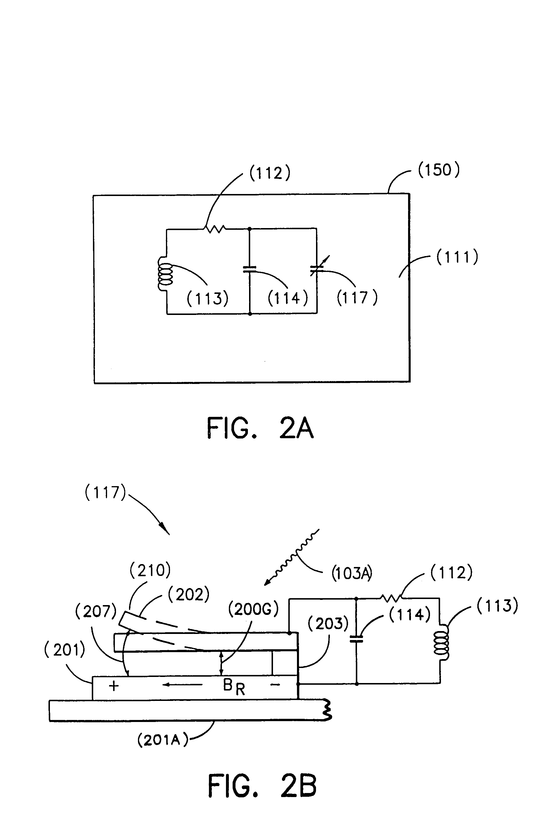 Modulation of the resonant frequency of a circuit using an energy field