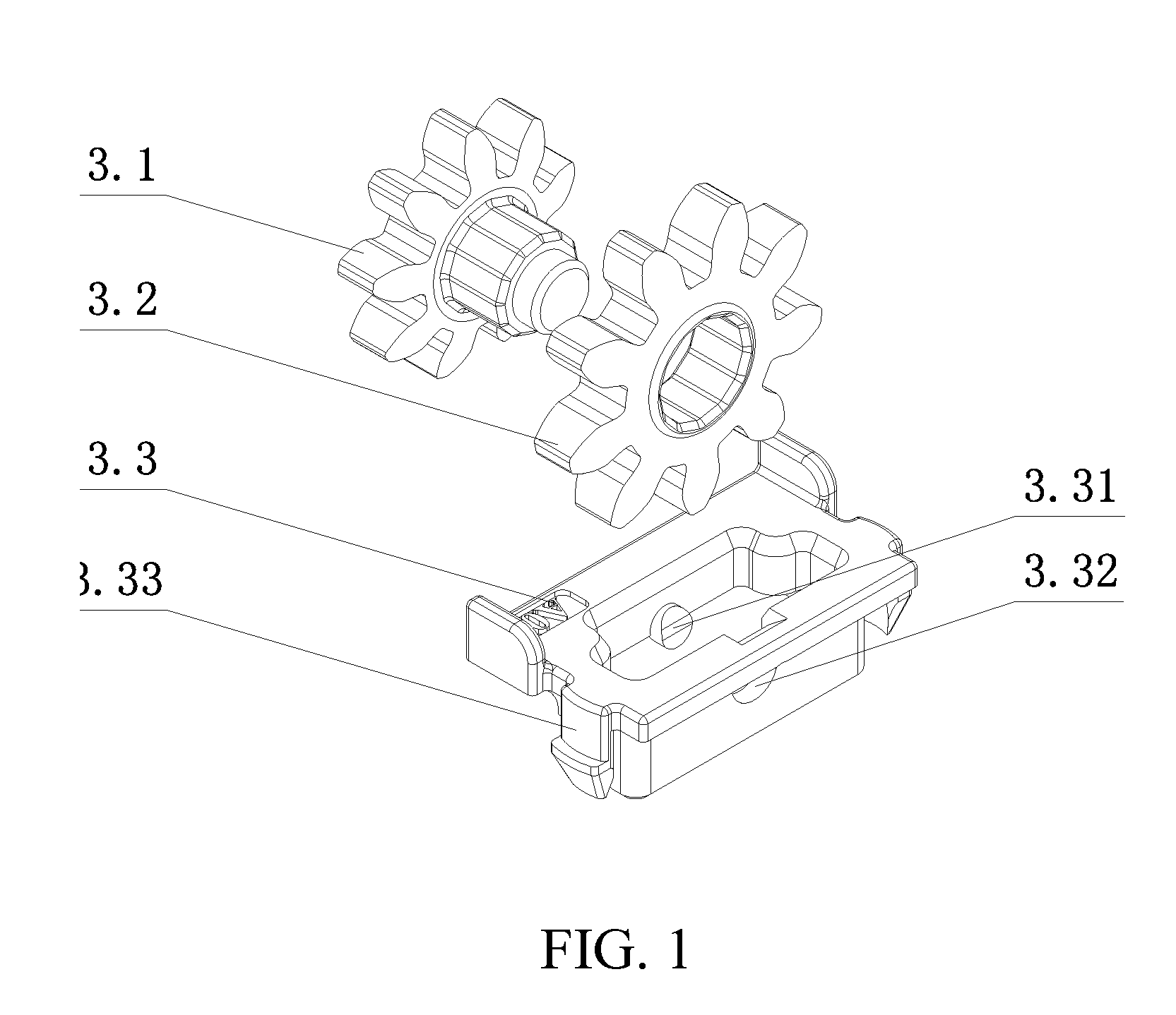 Gear mechanism used for slide rail