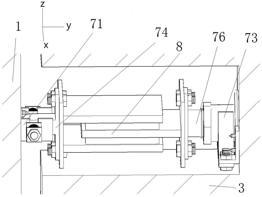 Fabricated energy dissipation and vibration reduction wall slab structure and construction method thereof