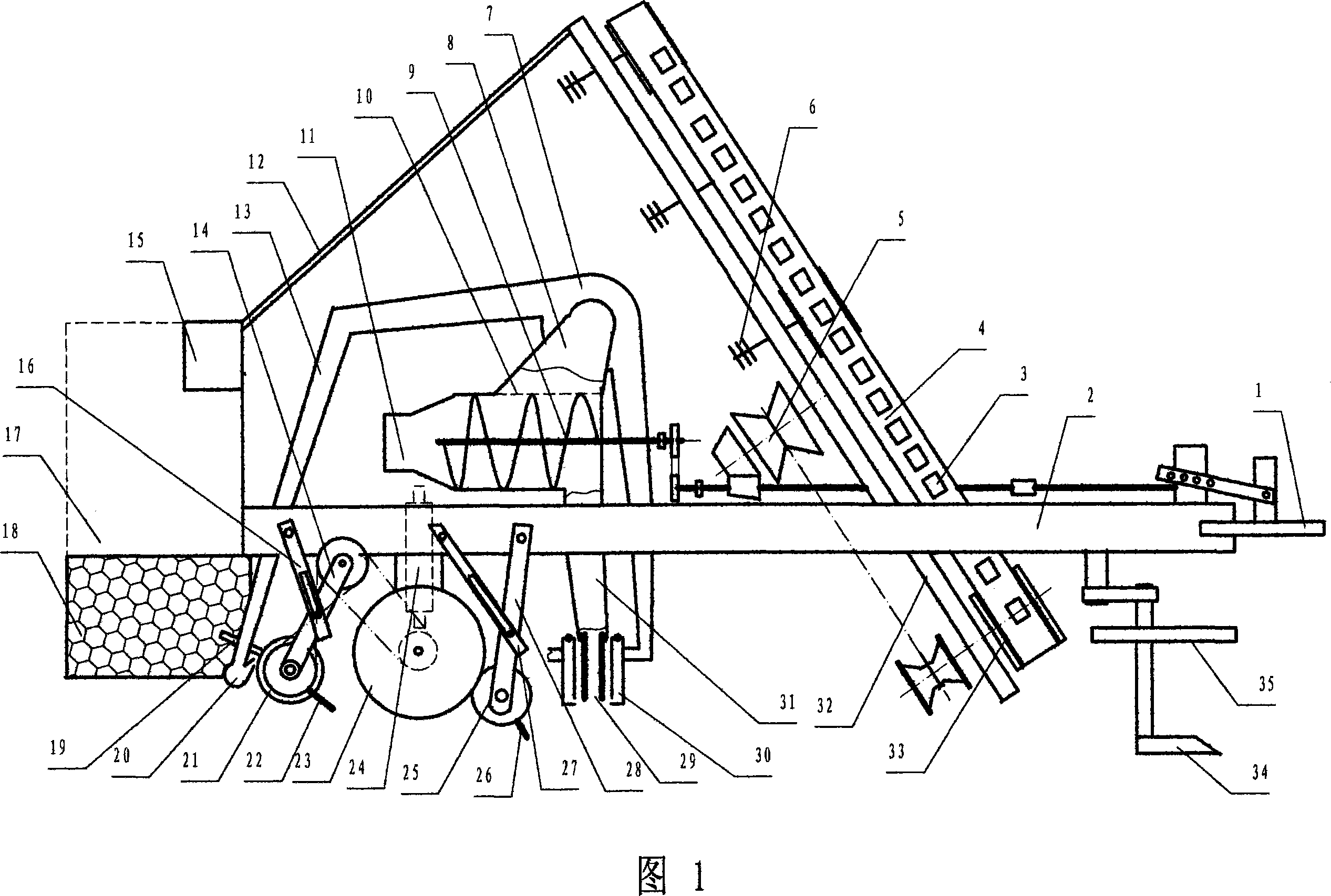 Recovery separator of cotton stalk and membrane