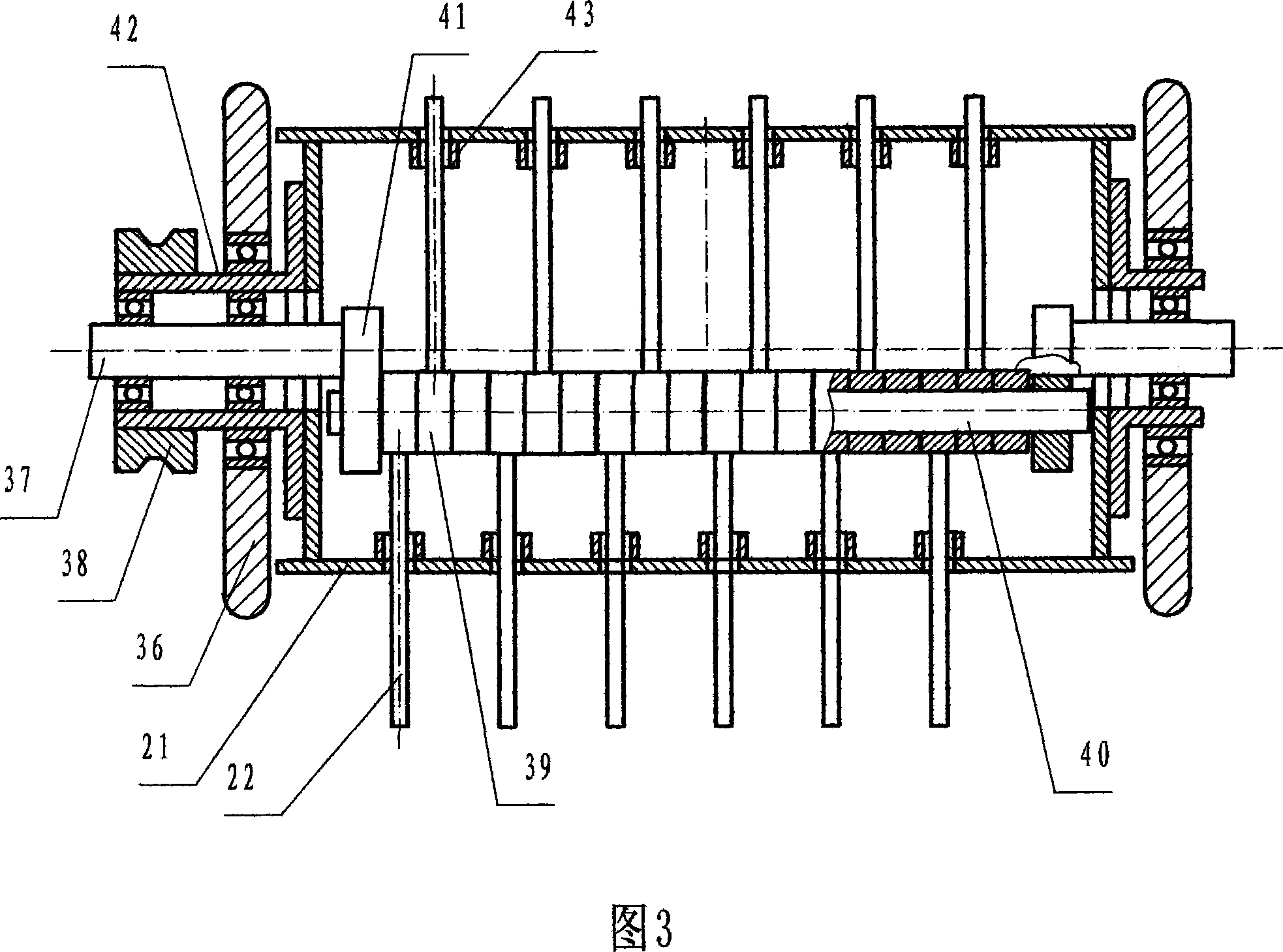 Recovery separator of cotton stalk and membrane