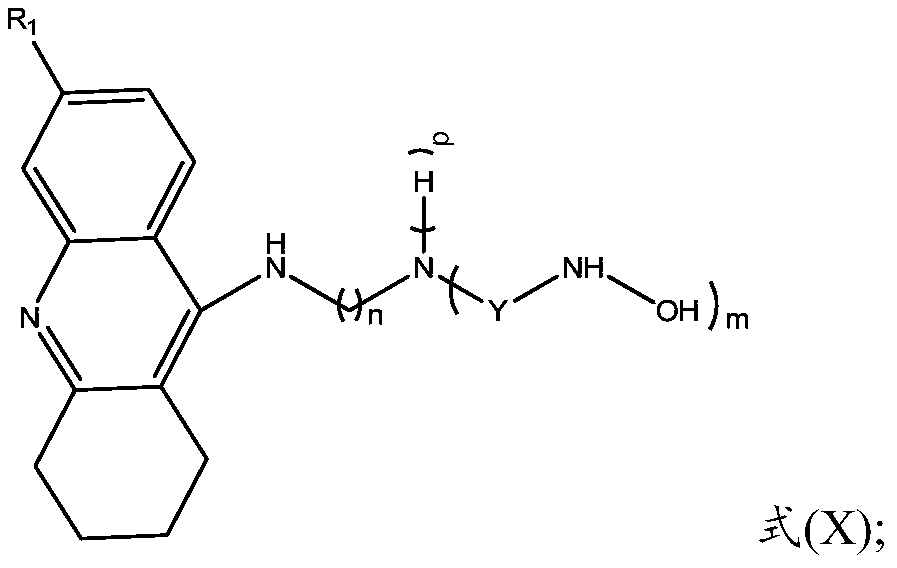 Multi-target tacrine derivative and preparation method and application thereof