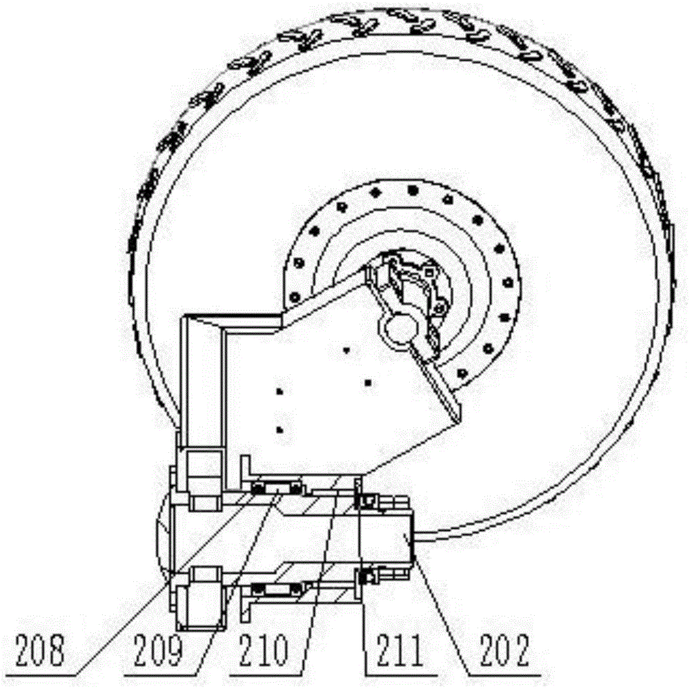 Vehicle frame chassis for radiation source detecting and processing robot, robot and application