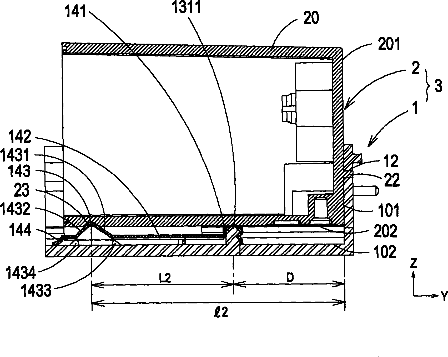 Print mechanism, ink supplying container and bearing base thereof