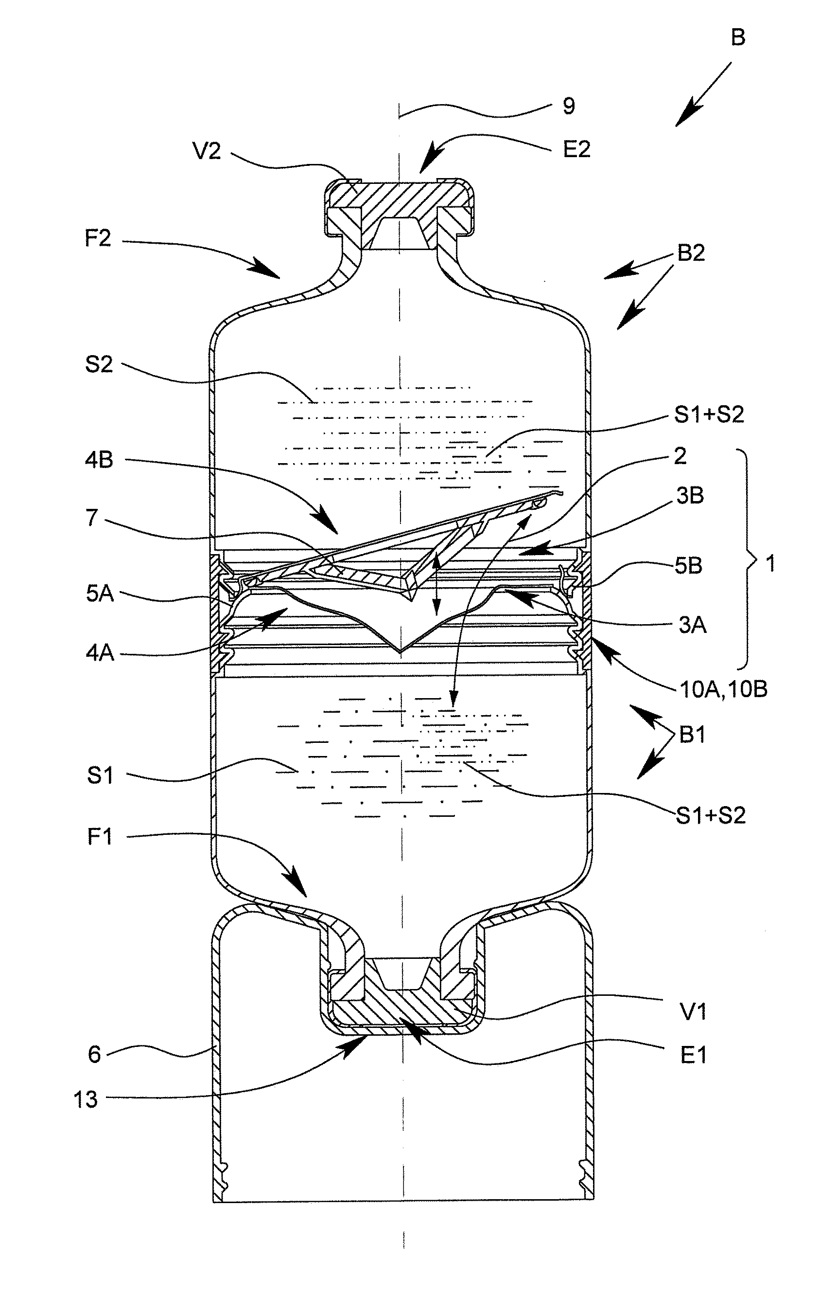 Connecting and container system