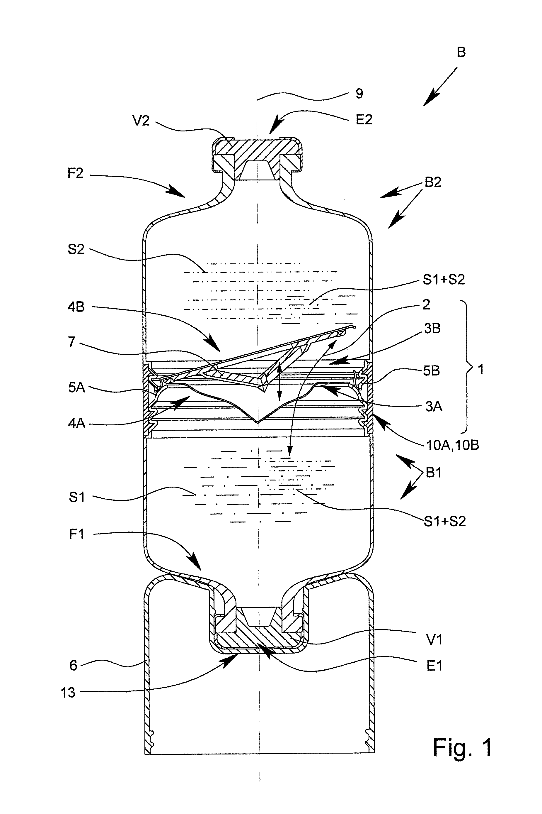 Connecting and container system