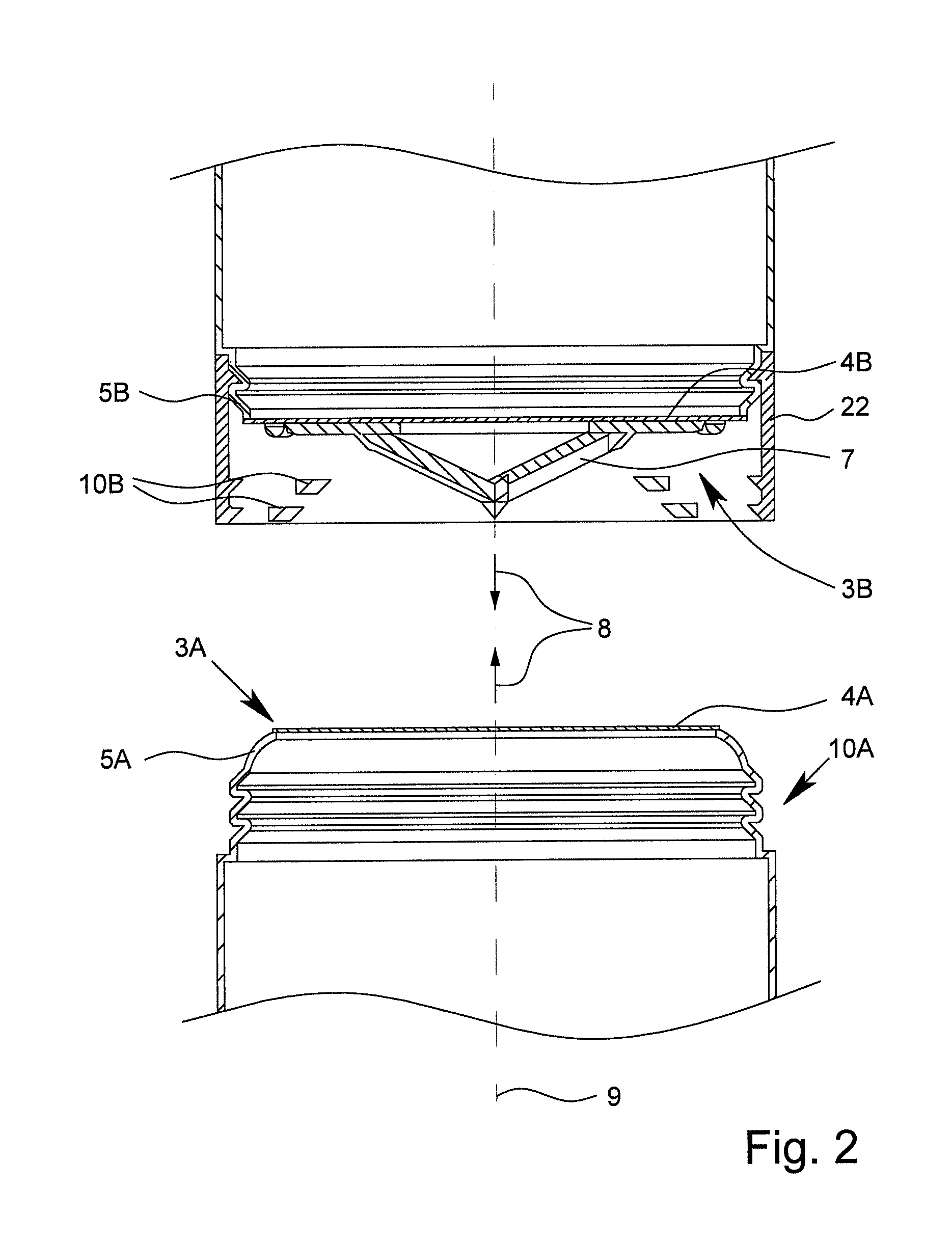 Connecting and container system