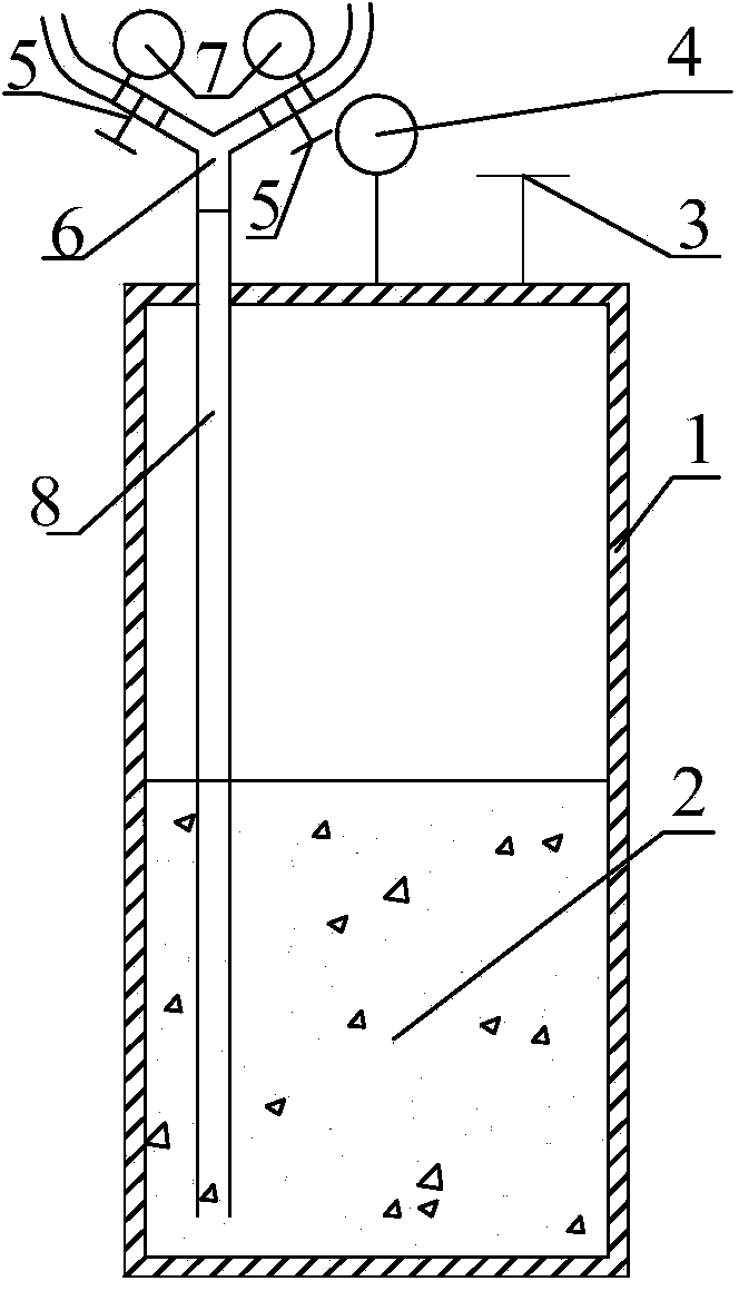 Cracked roof caving region grouting filling similar simulation method