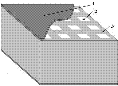 Type 1-3 polymer/cement based piezoelectric composite material and preparation method thereof