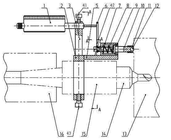 Device for controlling depth of drilled center hole