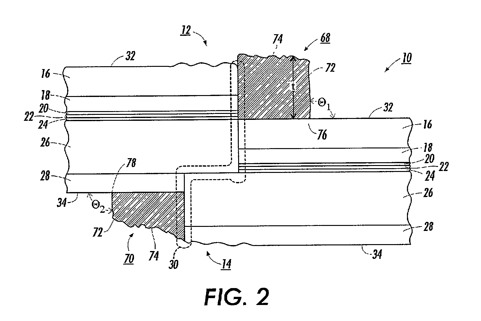 Flexible imaging member seam treatment article and preparation method thereof