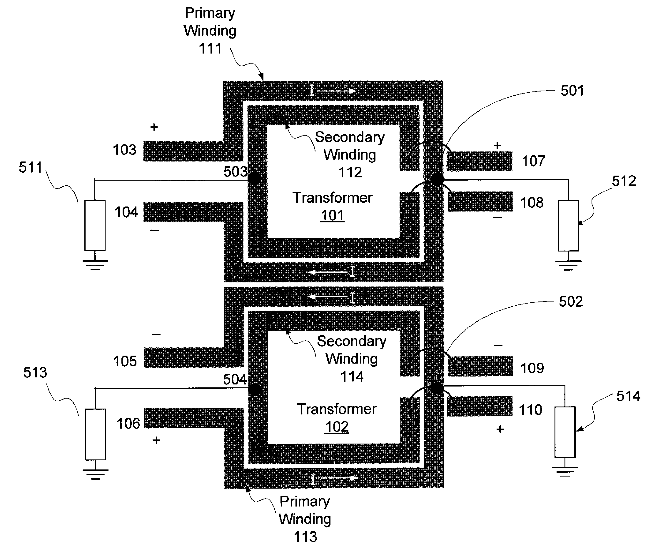 Compact multiple transformers