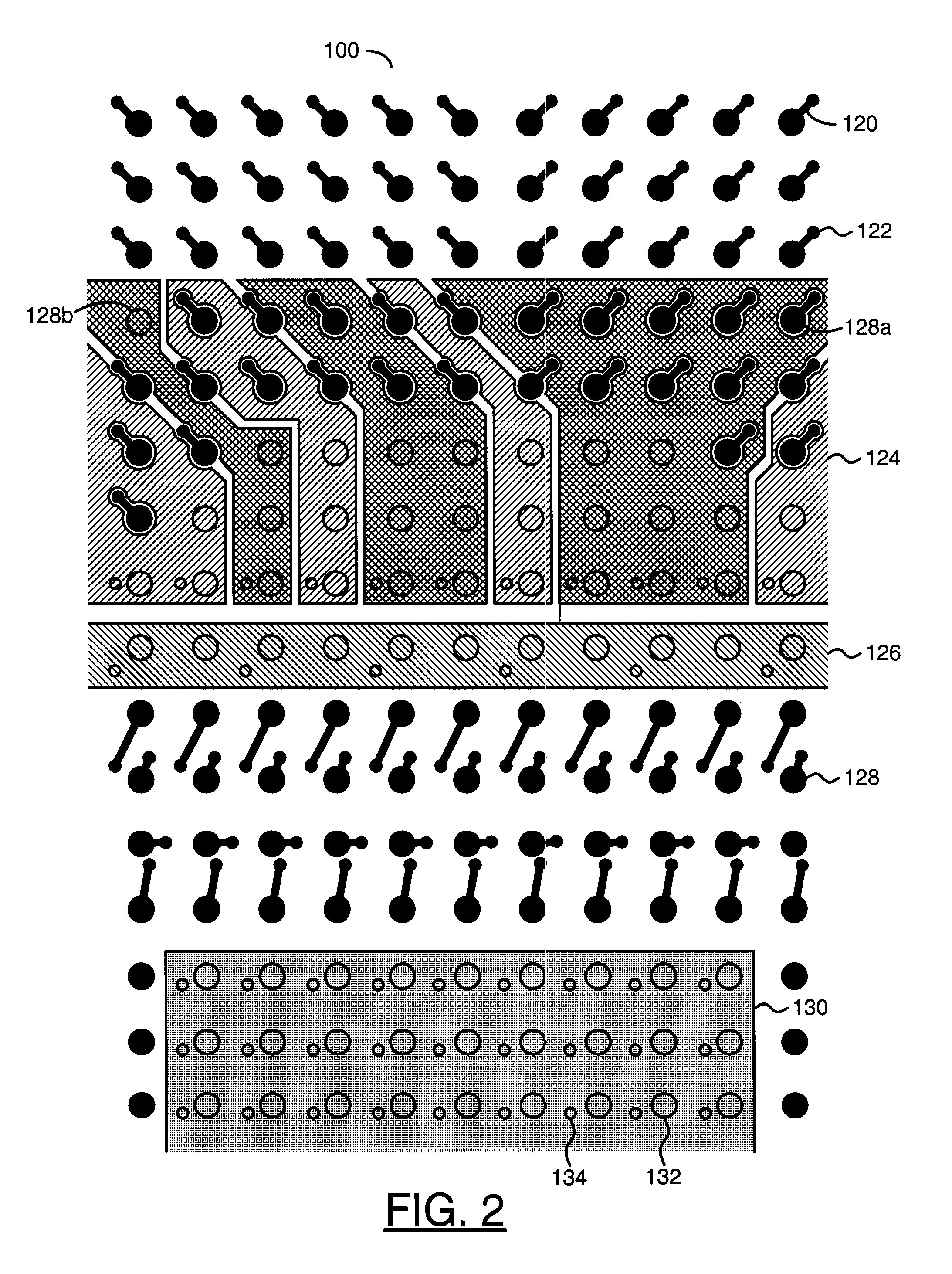 Ball grid array package layout supporting many voltage splits and flexible split locations