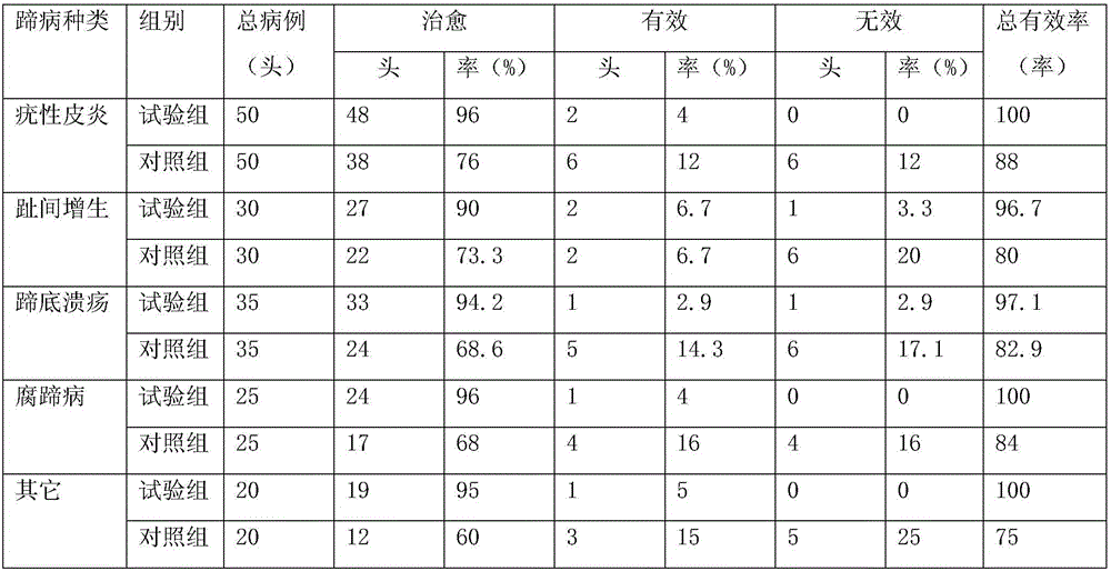 Dairy cow hoof care paste capable of preventing all kinds of hoof diseases and preparation method thereof