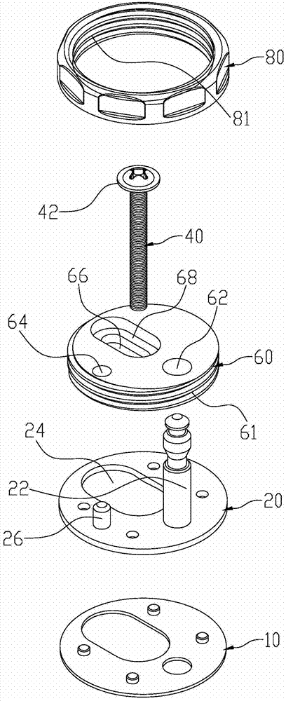 Connecting mechanism and mounting method for connecting closestool cover plate and closestool base