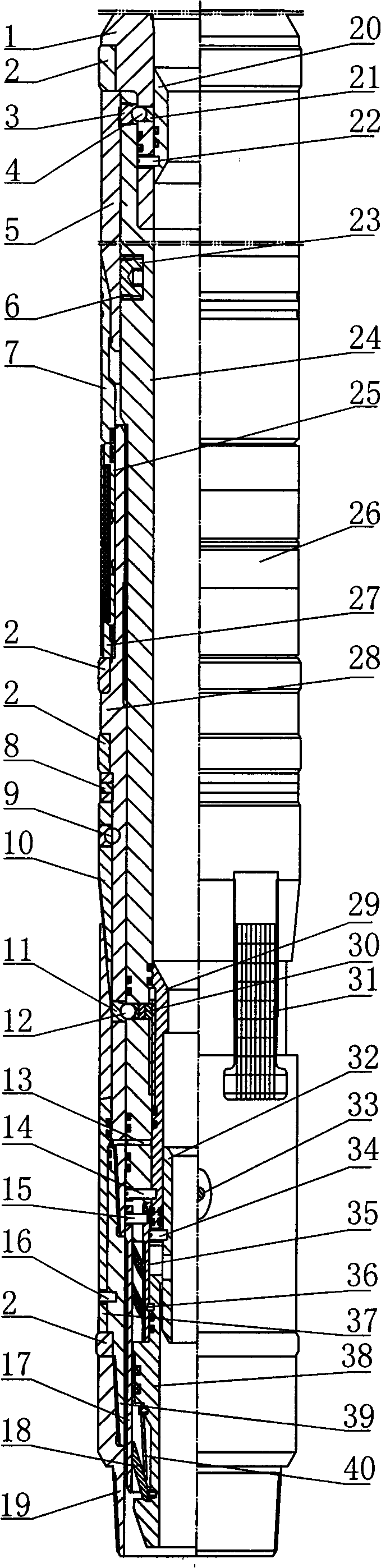 Rotary tail pipe hanger capable of respectively drilling and completing