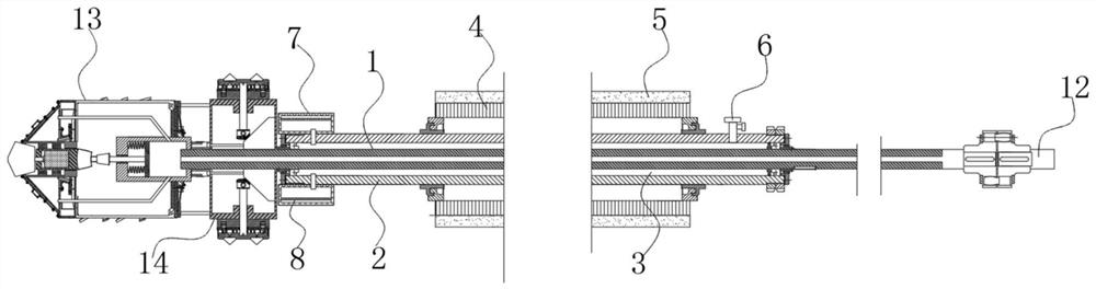 Variable diameter chamfering-based top plate high-directional drilling gas extraction device