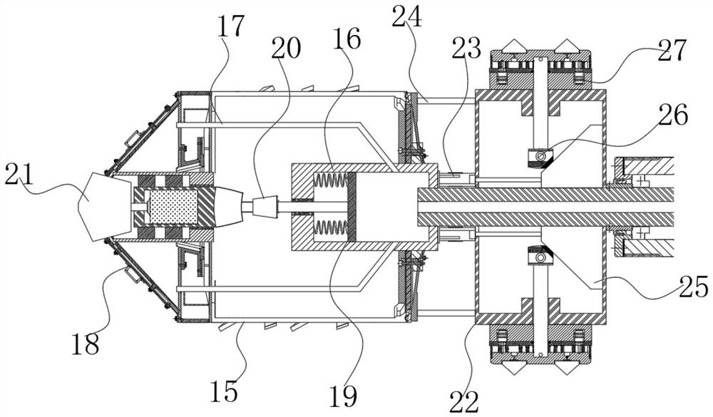 Variable diameter chamfering-based top plate high-directional drilling gas extraction device