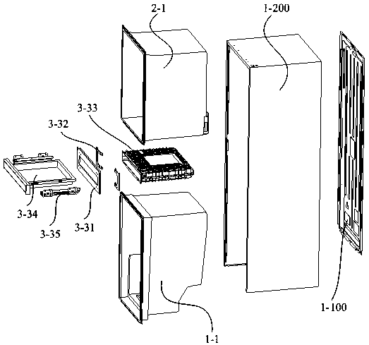 Multi-temperature-zone air cooling wine cabinet