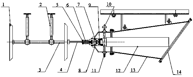 Passive flameproof device of shock wave triggered touch type instantaneous open valve