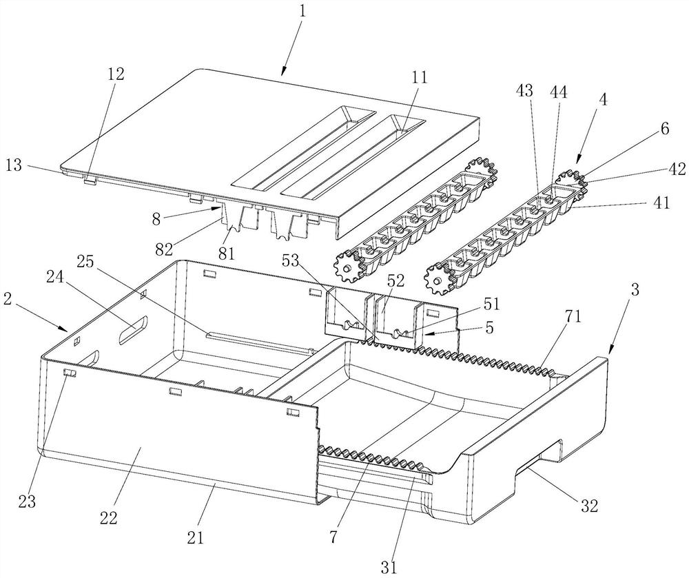 A refrigerator ice box structure