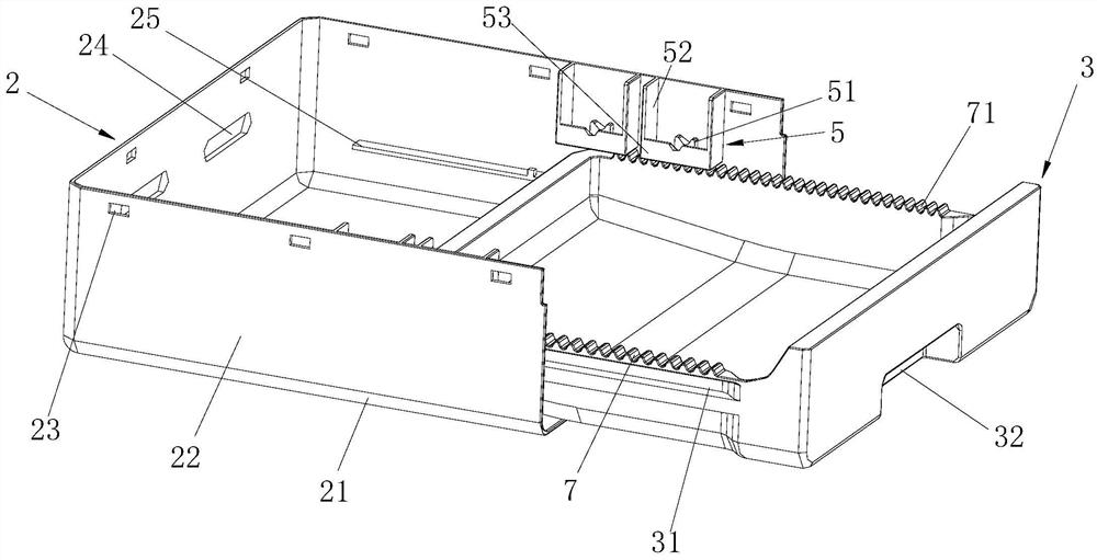 A refrigerator ice box structure