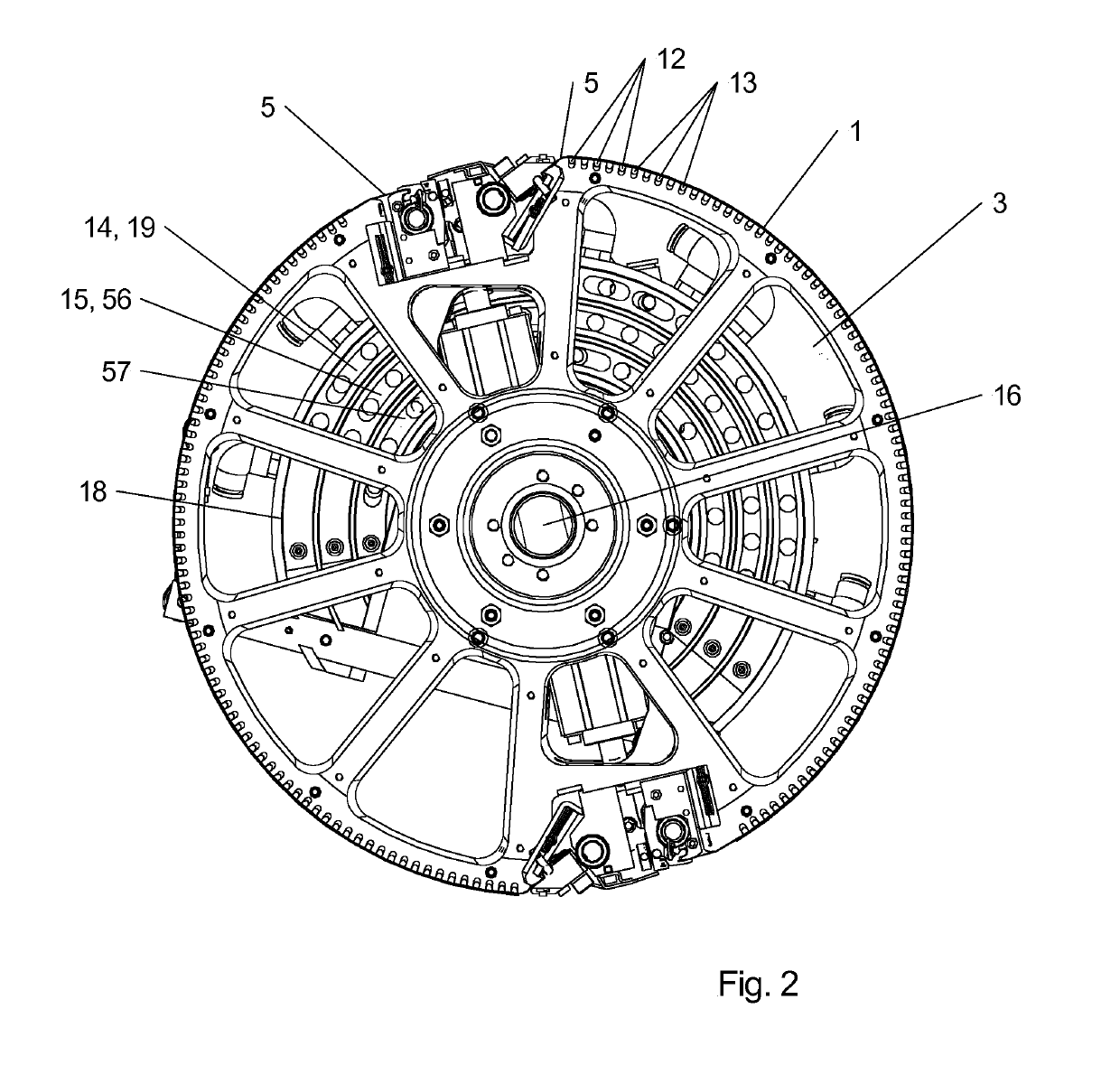 Device for treating substrates