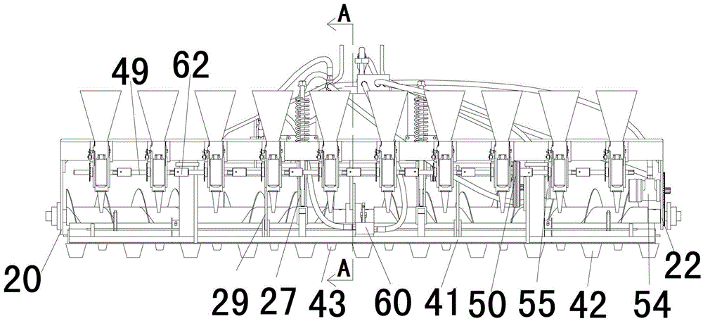 Paddy field direct sowing machine synchronous in covering soil, ditching and ridging powered by wheeled tractor