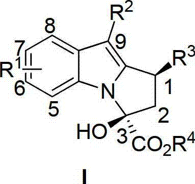 Chiral 2,3-dihydropyrrole[1,2-a] indole derivatives with biological activity and asymmetric synthesizing method thereof