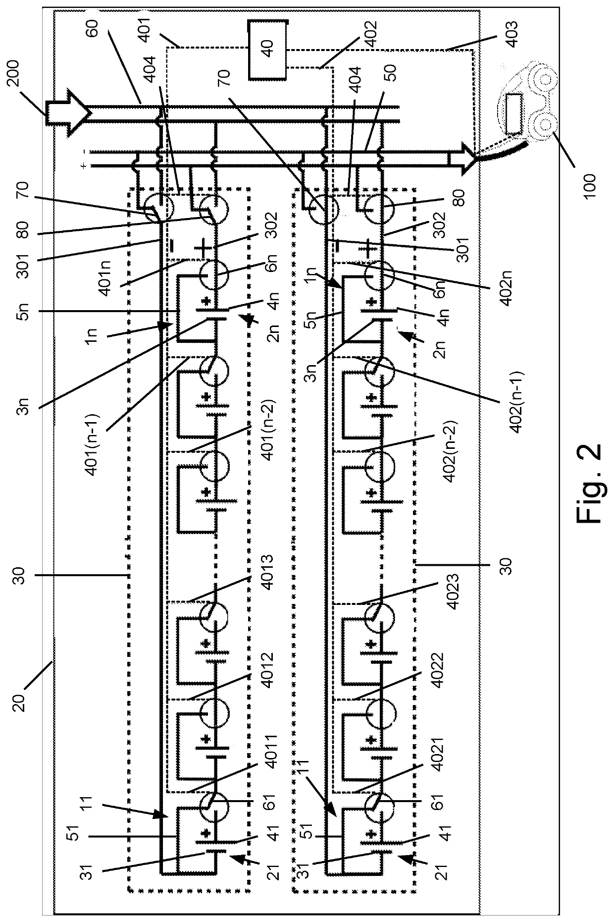 Charging station comprising multiple batteries for charging electrical vehicles