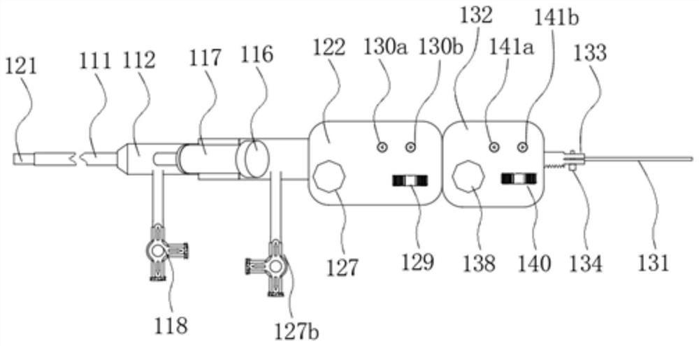 Atrial shunt conveying system based on electric control