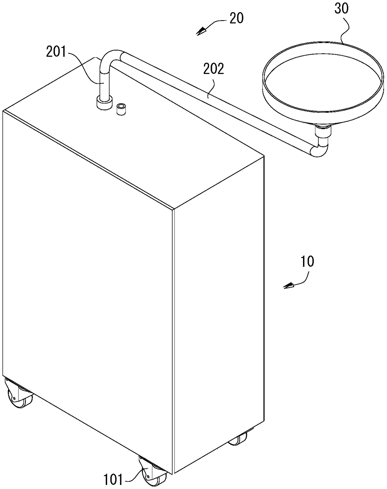 Tumor intervention post-operation nursing device and nursing sickbed