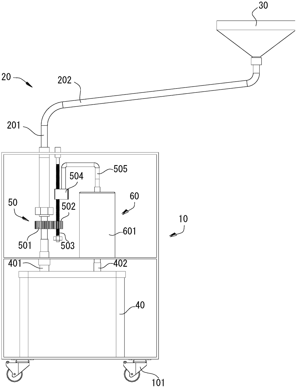 Tumor intervention post-operation nursing device and nursing sickbed