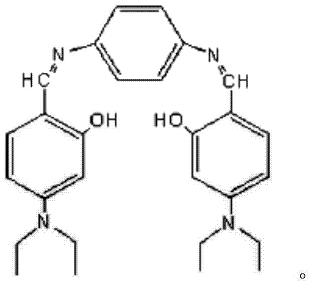 Schiff base zinc ion and magnesium ion fluorescent probe and preparation method thereof