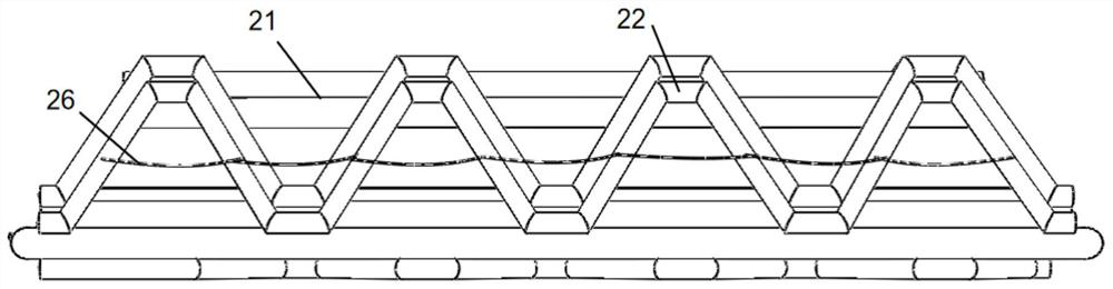 Inflatable offshore evacuation slide based on beam-truss structure