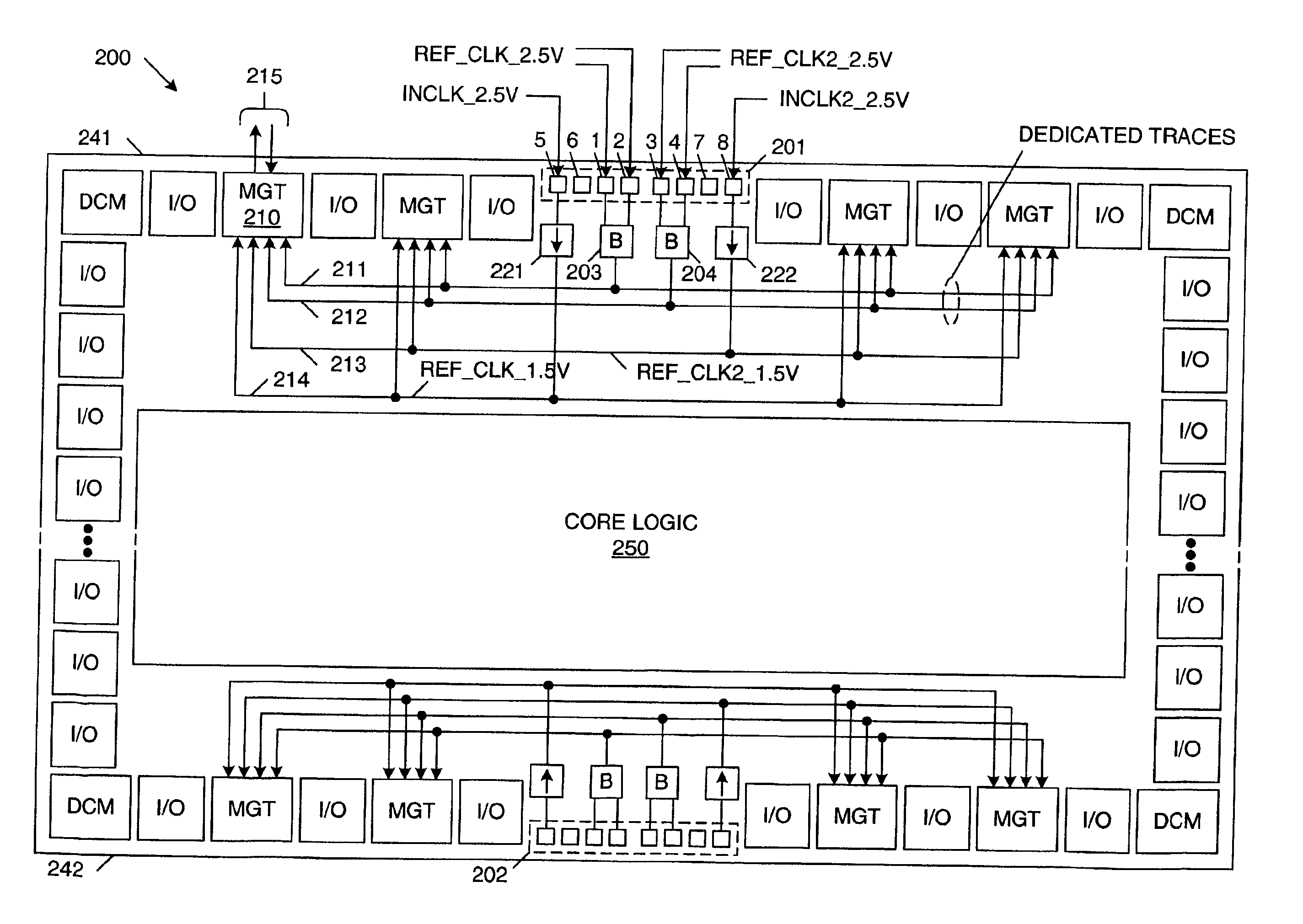 Low jitter clock for a physical media access sublayer on a field programmable gate array