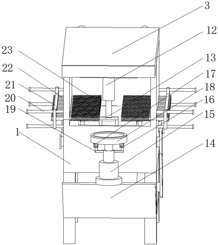 Intelligent blade size nondestructive detection mechanism