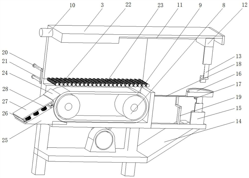 Intelligent blade size nondestructive detection mechanism