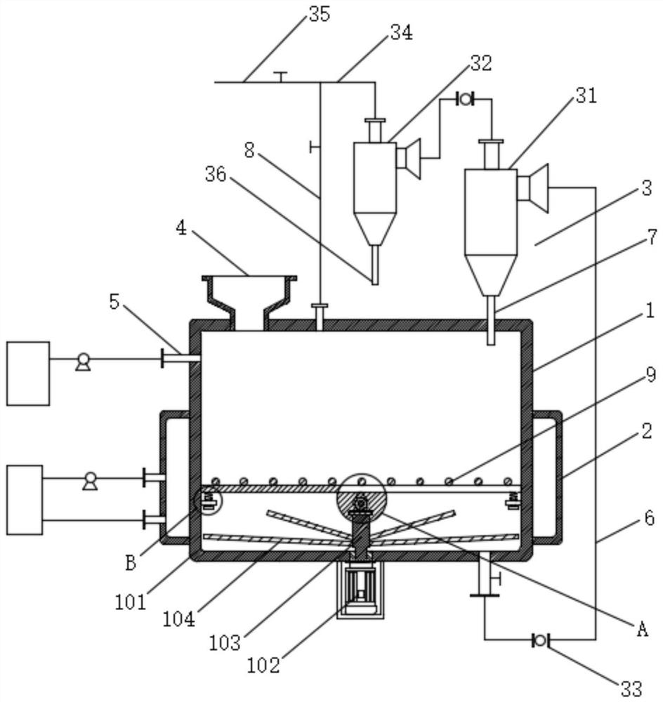 Device and method for cyclone separation and reduction of single crystal grains of waste salt