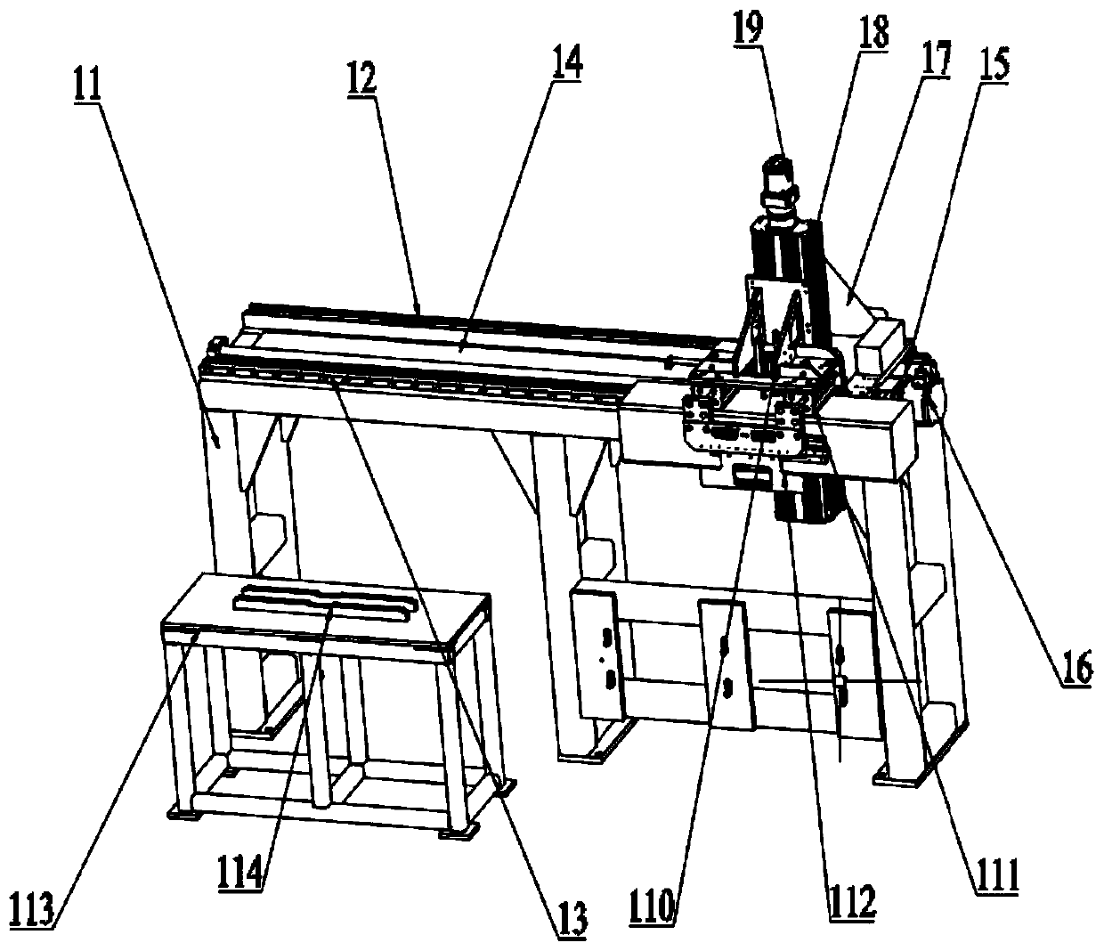 Efficient grinding and chamfering all-in-one machine