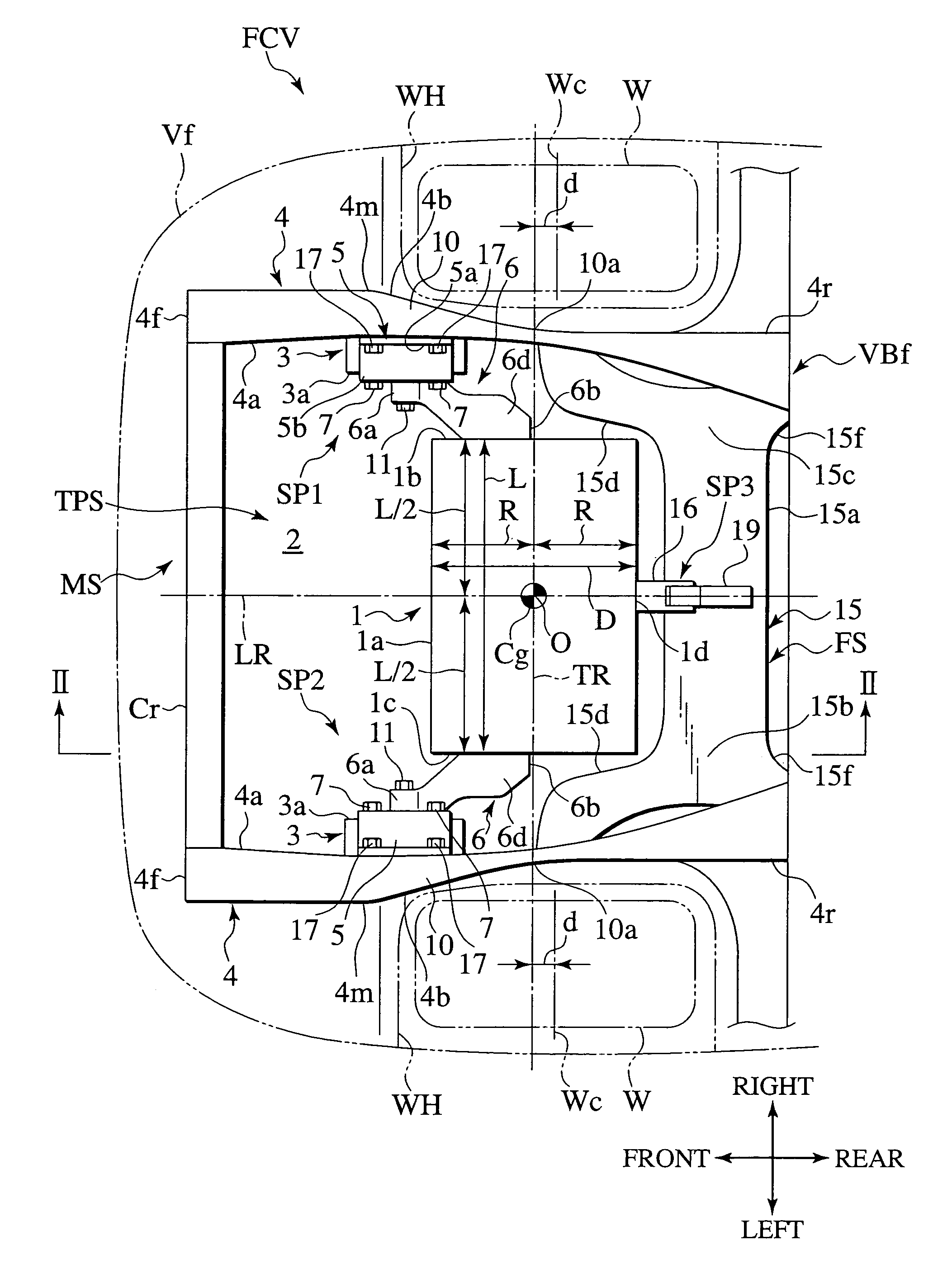 Drive motor mounting structure