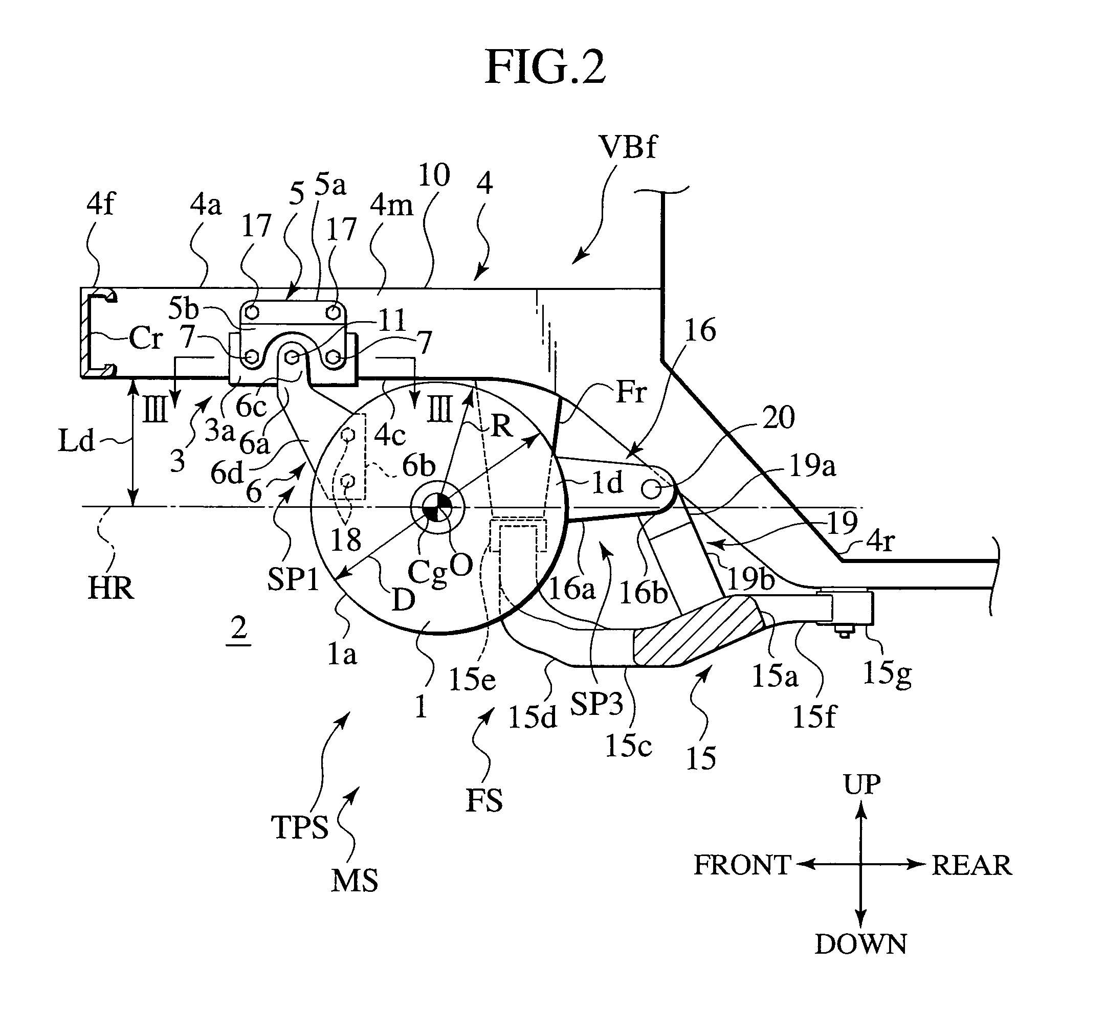 Drive motor mounting structure