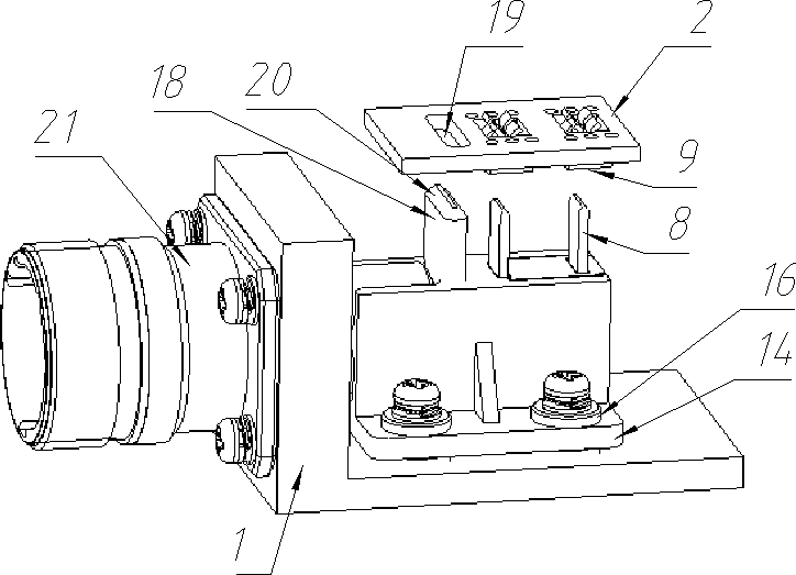 Adapter connector, printed board connector and base station remote unit