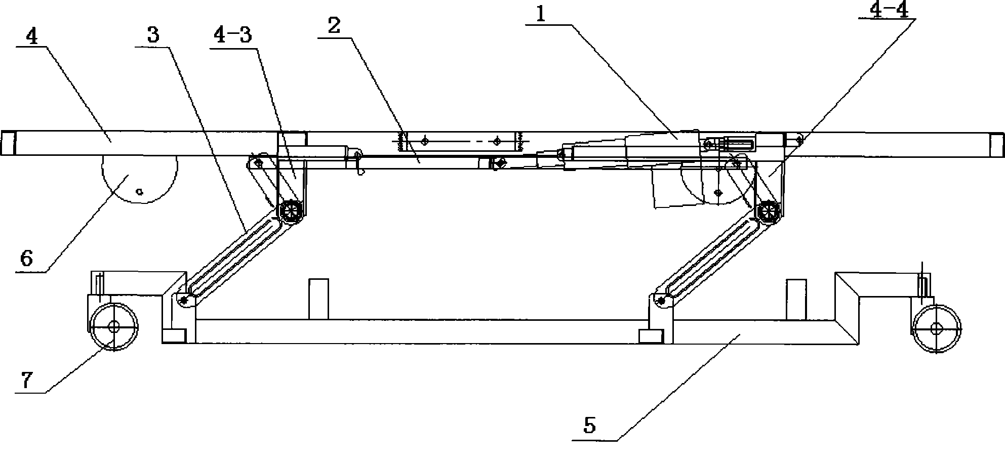 Liftable type medical bed for nursing care